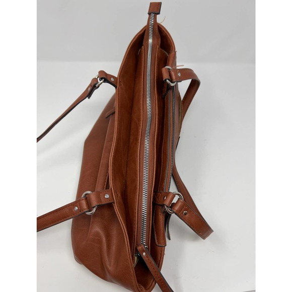 Rosetti Brown Double Handle Purse and Coin Purse 11" Tall x 16" Wide‎ x 10" - Picture 4 of 5